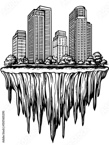 Fake investment seminar luring potential victims, black vector graphic