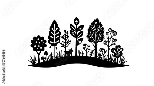 Forest certification assessment underway, vector design