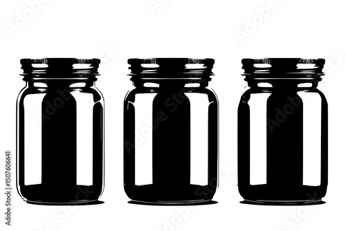 Money jars labeled for different purposes, vector illustration