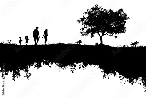 Savings habits forming strong foundation, vector illustration