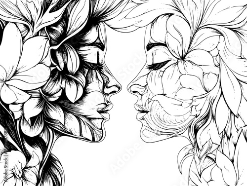 Shallow models versus complex layers, black vector graphic