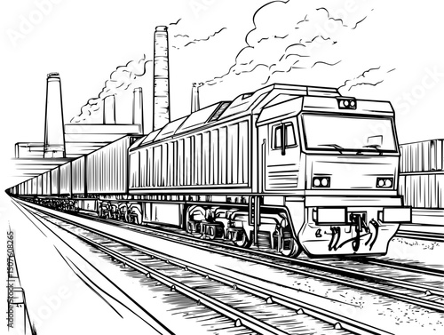 Supply chain hiding human costs, vector illustration