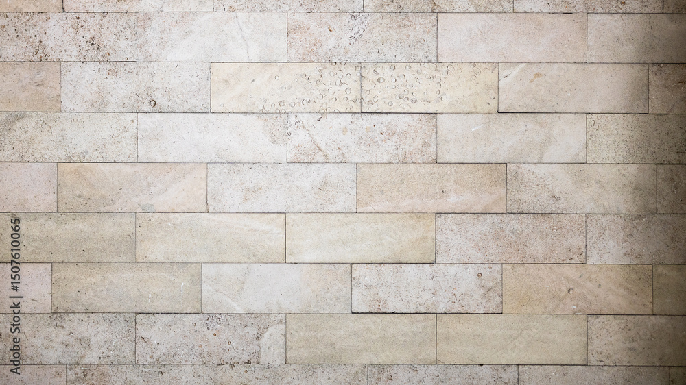 Naklejka premium wall tiled with shell rock boards