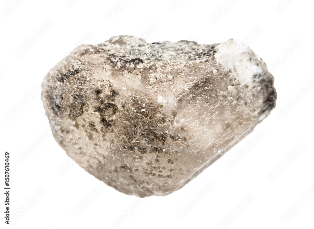 Obraz premium unpolished phenakite mineral isolated on white