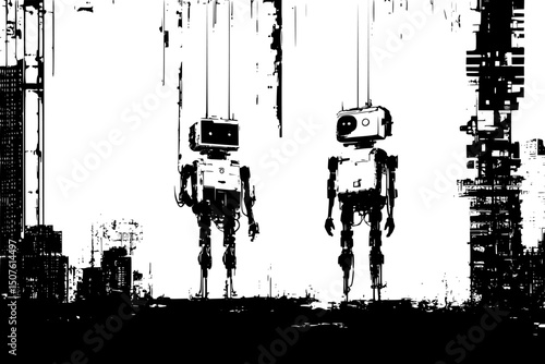 Digital companions providing constant support, vector illustration art