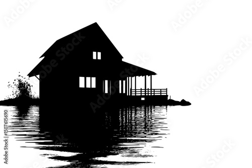 Homeowners installing solar through financing, vector illustration