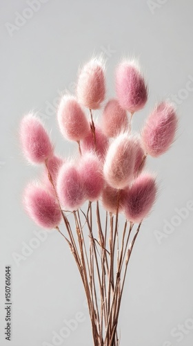 Soft Pink Floral Arrangement With Fluffy Blooms Showcasing Natural Elegance