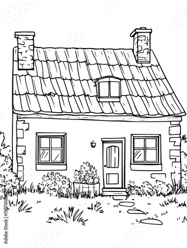 Landlord responsibilities versus homeowner maintenance, black vector graphic