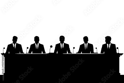 Lawmakers addressing technological advancement gaps, vector illustration art