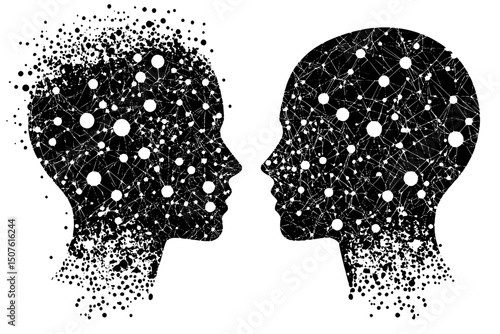 Machine learning requiring intimate details, vector illustration