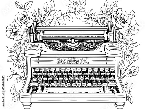 Machine translating between languages, vector illustration art