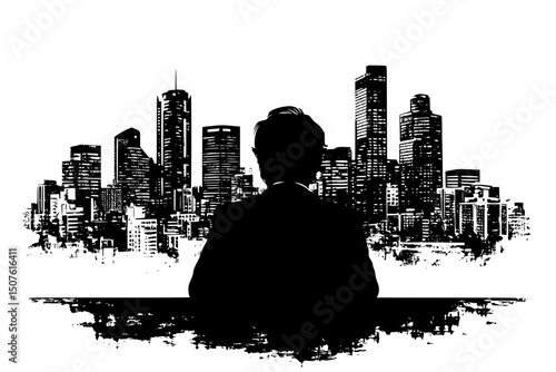 Mayor listening to community concerns, vector illustration