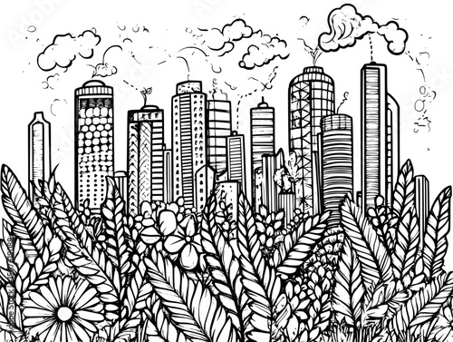 Wheat silos connecting hungry nations, vector design