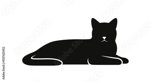 Black cat vector illustration