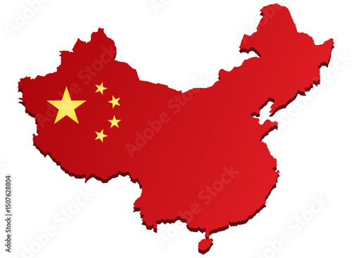 Map without political divisions of the country of China, ready for infographics