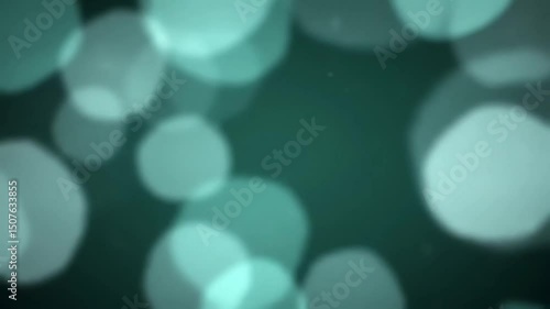 Abstract Teal and Green Bokeh Background Soft, Dreamy, and Blurred Lights