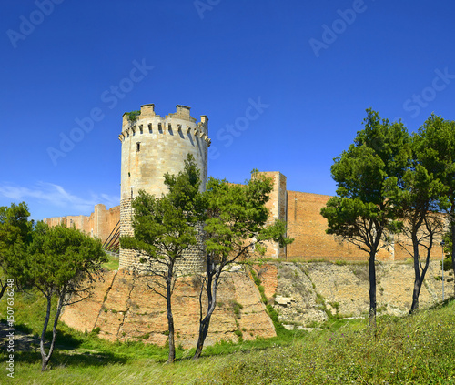 Obraz na plátne The castle of Lucera, castle located in the municipality of Lucera, in the province of Foggia, southern Italy, dating back to the 13th century