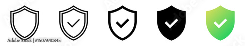 Free Download Shield check mark icon or security shield protection icon with tick symbol - GFXLoad