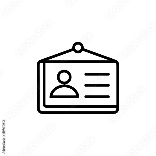 Identification badge with photo and information for college documents  