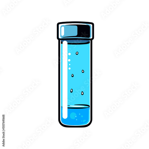 Simple flat cartoon icon of a rain gauge depicting water level measurement for weather monitoring and gardening purposes