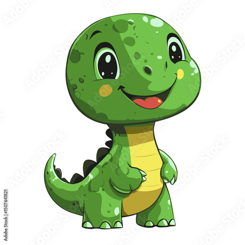 Colorful cartoon dinosaur icon that brings joy and fun to various creative projects