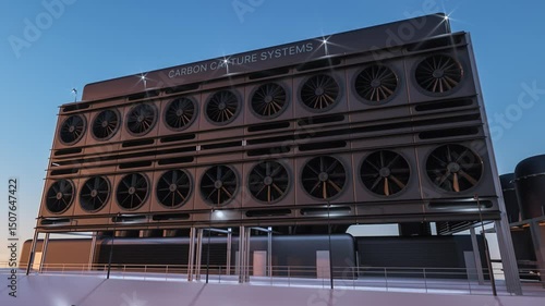 industrial carbon capture technology facility to reduce the CO2 in the atmosphere