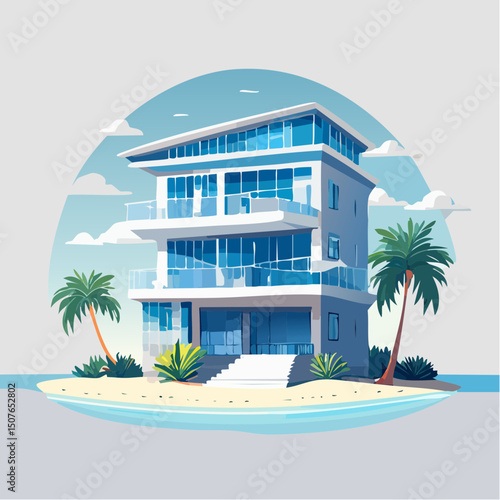 Vector Image: Artist's Rendition of Estate Home (60)
