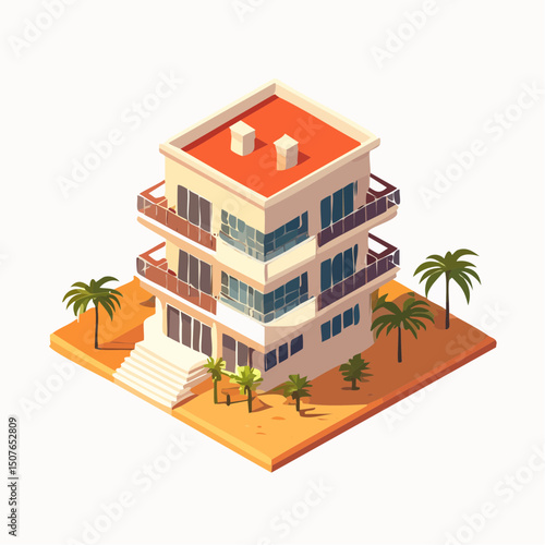 Vector Image: Artist's Rendition of Estate Home (83)