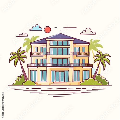 Vector Image: Artist's Rendition of Estate Home (85)
