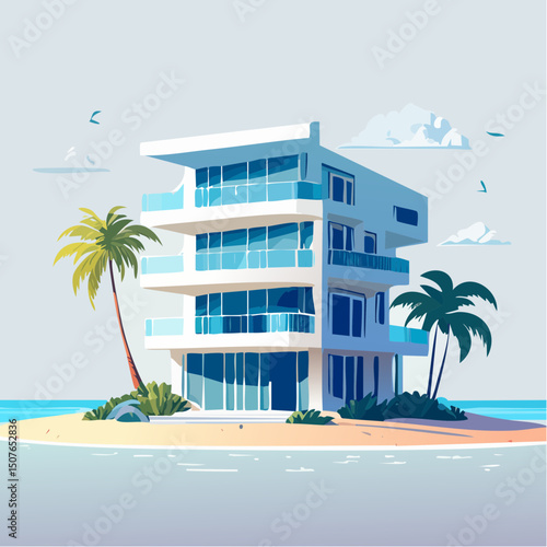 Vector Image: Artist's Rendition of Estate Home (93)