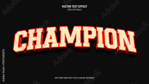 Champion text effect, old style text