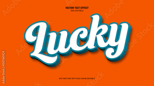 Lucky 3d text style editable text effect