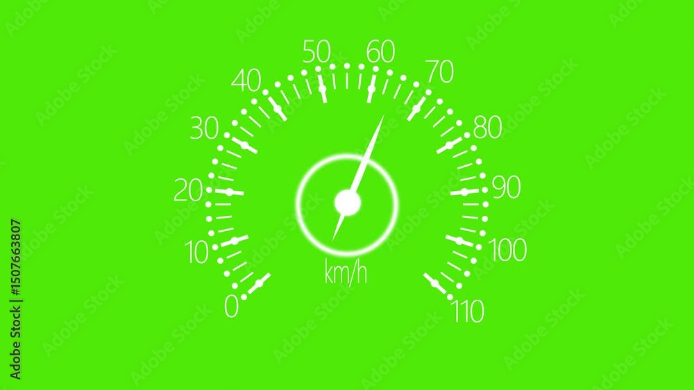 Speedometer Animation Showing Speedometer Needle Moving from Zero to ...