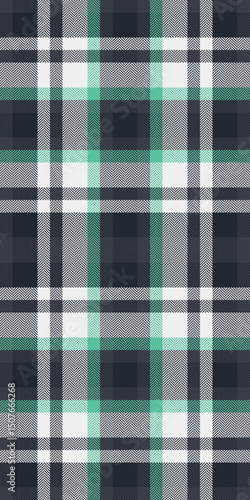 Fold plaid pattern seamless, nostalgia textile texture background. Easter check tartan fabric vector in dark and white colors.