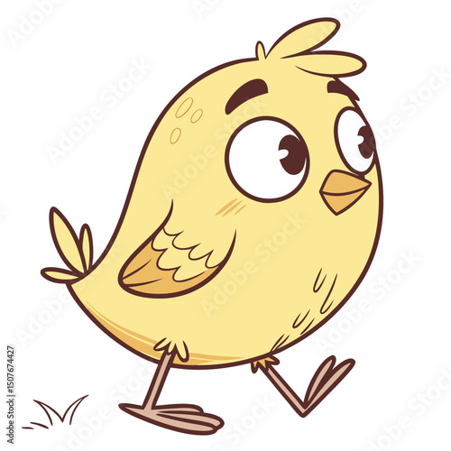 A cartoon vector of a chickens baby 