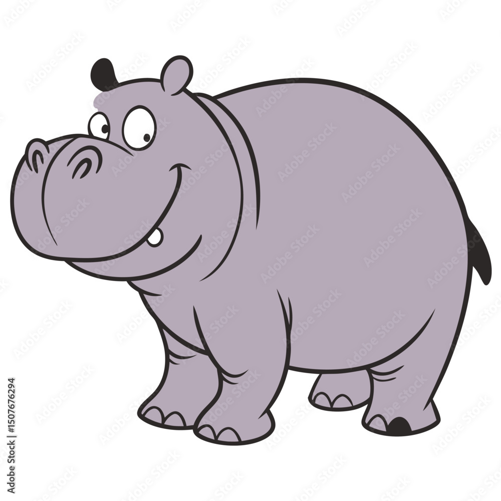 Fototapeta premium hippopotamus vector illustration