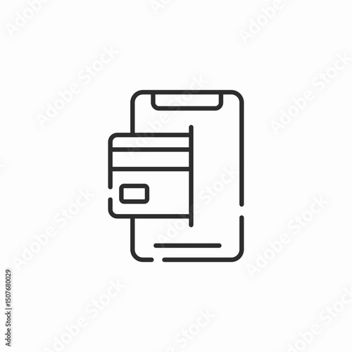 phone online payment icon sign vector