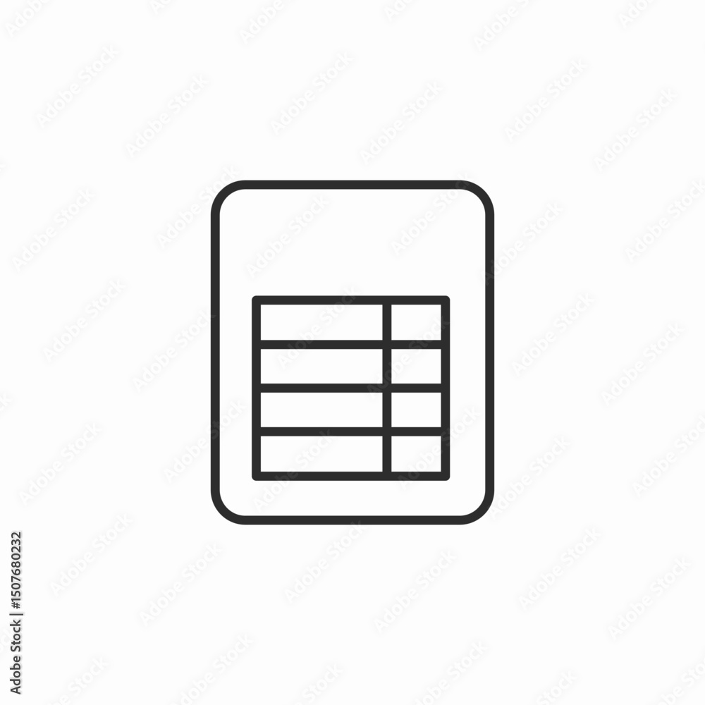 spread sheet icon sign vector spread sheet icon sign vector
