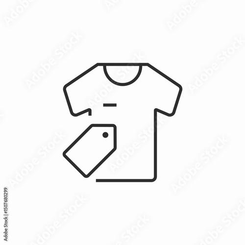 t shirt for sale icon sign vector