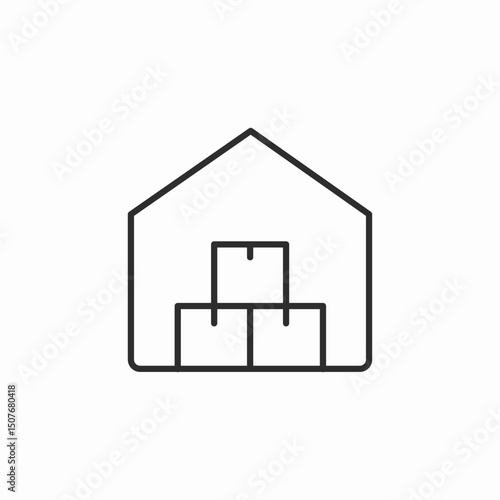 warehouse storage garage icon sign vector