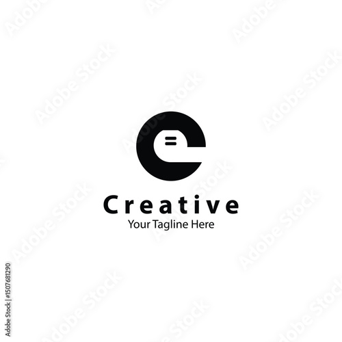 Minimalist music logo, a logo with letter C and earphone for your brand
