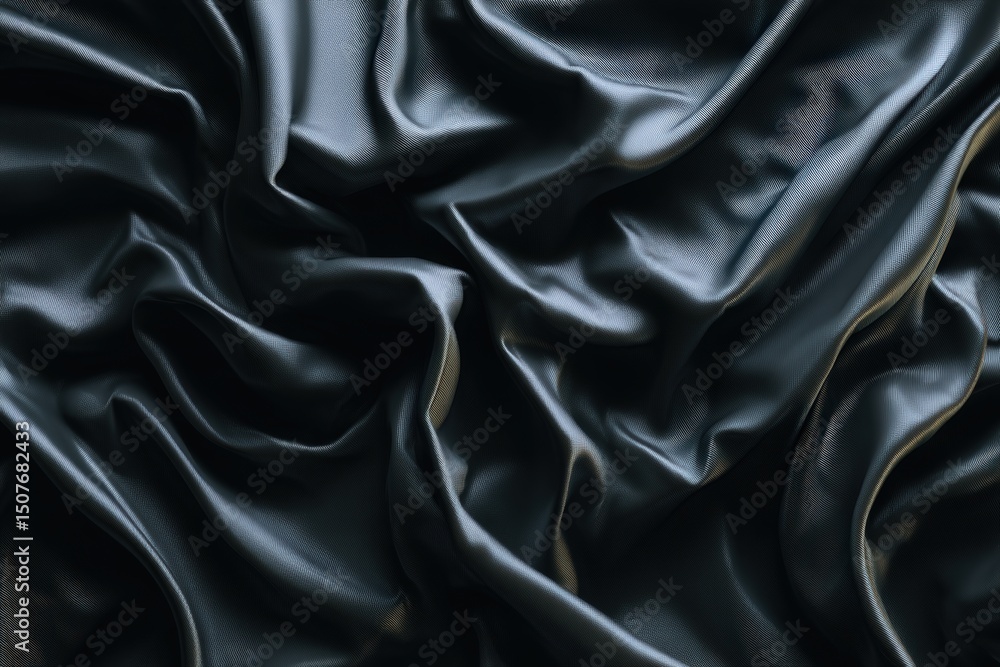 Obraz premium Dark Metallic Fabric Texture Drape