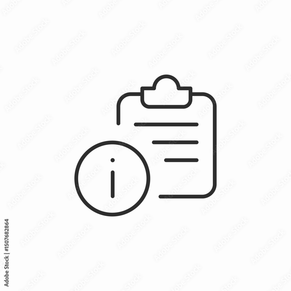 clipboard information icon sign vector clipboard information icon sign vector