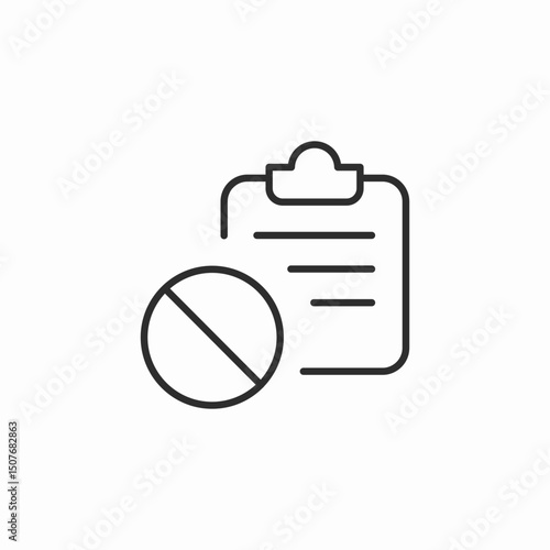 clipboard non available icon sign vector