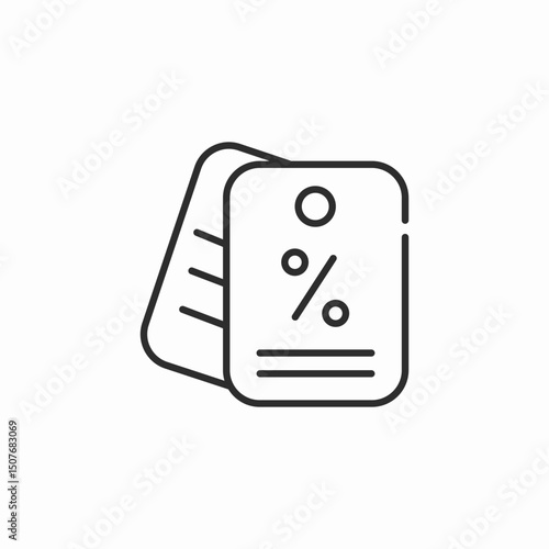 discount card icon sign vector