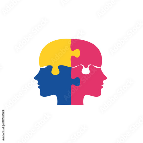 Alzheimer's disease and dementia concept represented by a human mind with a missing jigsaw puzzle piece, symbolizing depression and mental health issues, confusion, questions, and amnesia in a modern