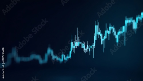 Digital financial chart symbolizing market trends and economic analytics