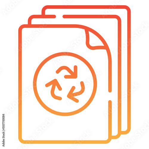 Paper Recycle Gradient Icon