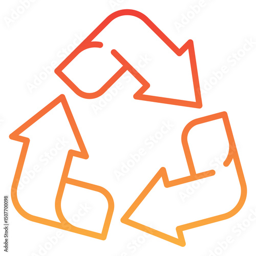 Recycle Symbol Gradient Icon