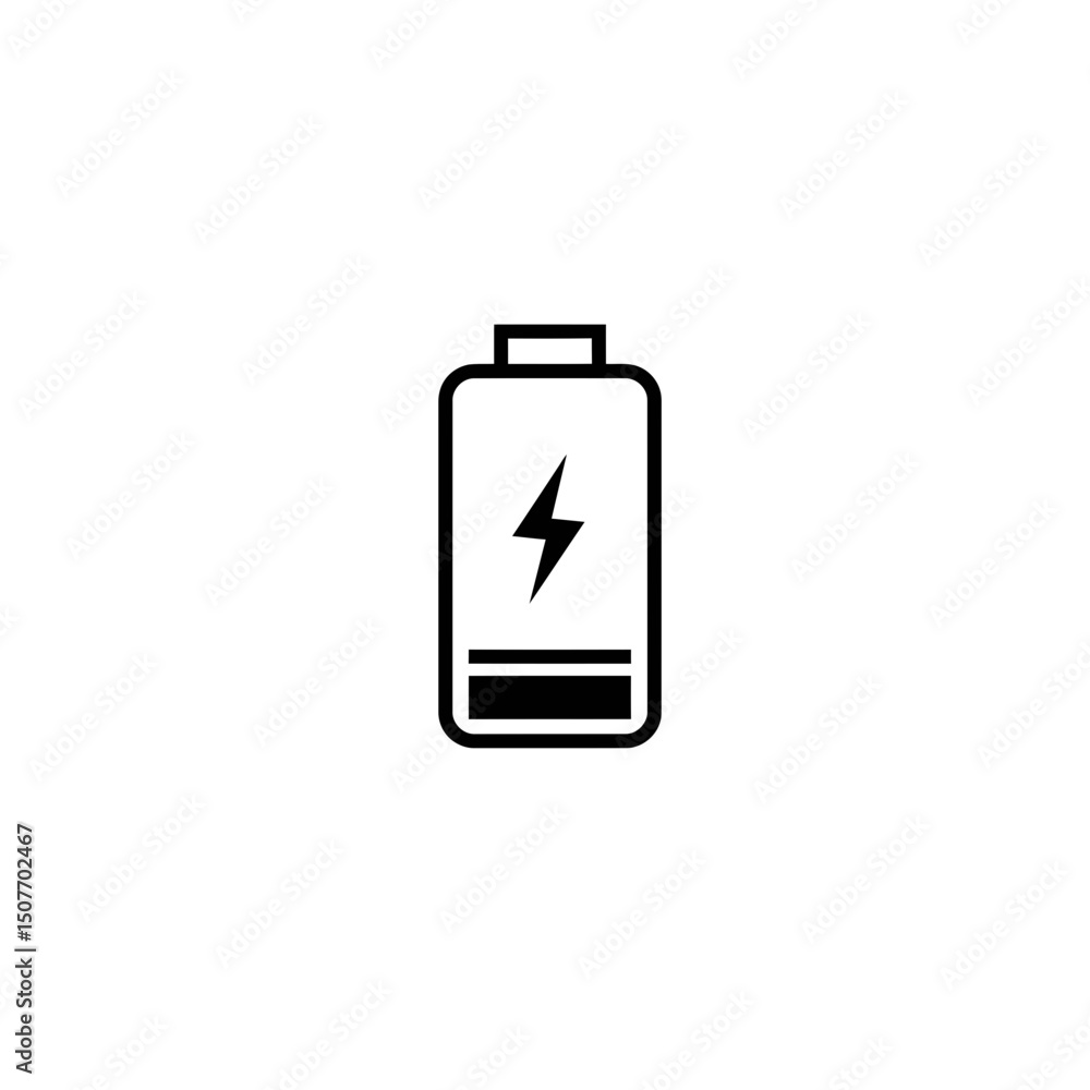 Battery icon illustration representing energy and power concept Battery icon illustration representing energy and power concept